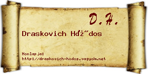 Draskovich Hódos névjegykártya